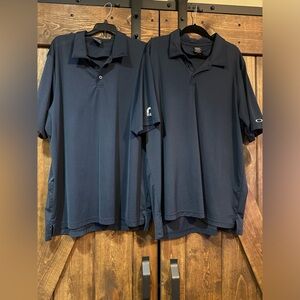Two men’s Oakley golf shirts/golf tournament shirts bundle of 2